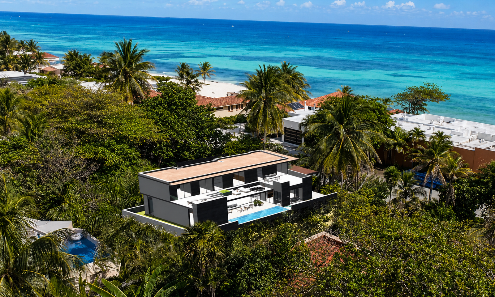 Casa Nanita concept over beachfront lot